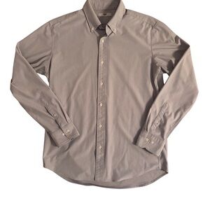 Uniqlo Classic Gray Button-Down Stretch Shirt